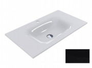 Раковина для ванної Miraggio Jessel 800 кварцовий пісок Mirastone чорний 0001468