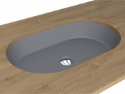 Раковина для ванной Miraggio Rome 55х35,1 см под столешницу кварцевый песок Mirastone серый 0000997