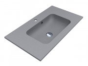 Раковина для ванної Miraggio Della 800 кварцовий пісок Mirastone сірий 0000943