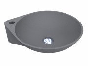 Раковина для ванної Miraggio Florence 46,5х40 см кварцовий пісок Mirastone сірий 0000996