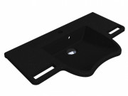 Раковина для ванної Miraggio Krakow 80х45,4 см кварцовий пісок Mirastone чорний 0000415