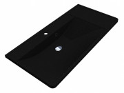 Раковина для ванной Miraggio Sacramento 100,1х48,1 см кварцевый песок Mirastone черный 0000436