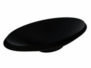 Раковина для ванної Miraggio Lex R 69х38 см кварцовий пісок Mirastone чорний 0000664