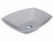 Раковина для ванної Miraggio Lex S 55,5х40 см кварцовий пісок Mirastone сірий камінь 0000420