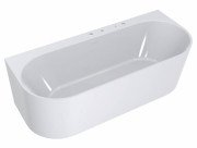 Ванна зі штучного каменю Miraggio Bali 170х75 см з 4-ма отворами Miramarble білий 0001237