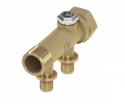 Колектор для систем підлогового опалення TECE TECEflex 3/4 на 2 контури латунь 712009