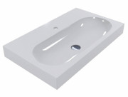 Раковина для ванной Miraggio Lights 79,9х47,4 см литой мрамор Miramarble белый 0001712