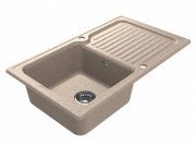 Миття для кухні Miraggio Orlean 86,1х49,6 см з 2 отворами під змішувач кварцовий пісок Mirastone терра 0001287