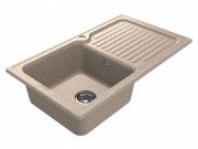 Миття для кухні Miraggio Orlean 86,1х49,6 см з 1 отвором чаша зліва кварцовий пісок Mirastone терра 0001286