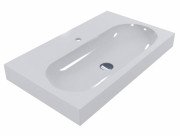 Раковина для ванної Miraggio Lights 79,9х47,4 см литий мармур Miramarble білий 0001712