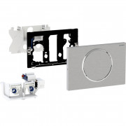 Кнопка смыва Geberit Sigma 10 питание от сети с радиоприёмником нержавеющая сталь матовая 115.867.SN.6