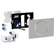 Кнопка смыва Geberit Sigma 10 питание от батареек с радиоприёмником нержавеющая сталь матовая 115.869.SN.6