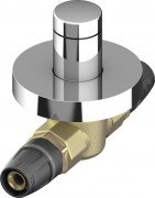 Кран шаровий Tece TECElogo прихованого монтажу 1/2 з декоративною рукояткою 20 хром 8780120