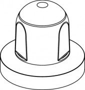 Рукоятка для шарового крана скрытого монтажа TECE TECEflex с декоративной розеткой 8780000