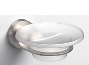 Мыльница для ванной Sonia Tecno Project подвесная латунь/стекло матовый никель 119431