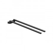 Тримач для рушників Ravak 10° подвійний поворотний 45,3 см латунь чорний матовий X07P564