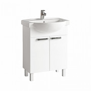 Тумба Koło Freja 60x67x32 см із раковиною 65х48 см білий глянець L79001000