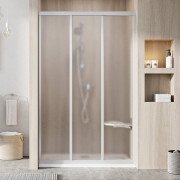 Душевые двери Ravak Supernova ASDP3 100х198 см раздвижные профиль сатин/стекло Grape 00VA0UR2ZG