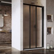 Душові двері Ravak Supernova ASDP3 90х198 см розсувні профіль чорний/скло Grape 00V703R2ZG