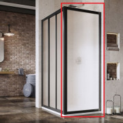 Душевая боковая стенка Ravak Supernova APSS 80х198 см профиль черный/стекло Grape 940403R2ZG