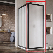 Душова бічна стінка Ravak Supernova APSS 80х198 см профіль чорний/пластик Pearl 940403R211