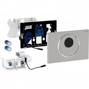 Кнопка смыва Geberit Sigma 10 питание от батареек двойной смыв нержавеющая сталь матовая 115.891.SN.6