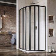 Душовий куточок Ravak Supernova SKKP6 90х90 см профіль чорний/прозоре скло 3207O302Z1