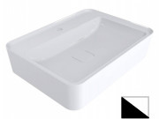 Раковина для ванной Miraggio Marrakesh 600 литой мрамор Miramarble белый/черный 00001 008