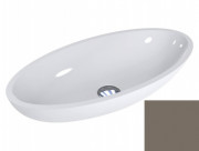 Раковина для ванної Miraggio Nice 59,5х29,7 см мармур литий Miramarble бежево-сірий 0000322