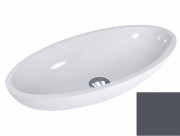 Раковина для ванної Miraggio Nice 59,5х29,7 см литий мармур Miramarble сланцево-сірий 0000330