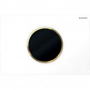 Кнопка змиву Geberit Sigma 10 живлення від батарейок подвійний змив пластик альпійський білий/золото 115.908.KK.6