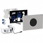 Кнопка змиву Geberit Sigma 10 живлення від батарейок подвійний змив нержавіюча сталь матова 115.909.SN.6