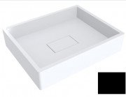 Раковина для ванної Miraggio Capri 49,4х39,5 см лита мармур Miramarble чорний матовий 0000295