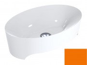 Раковина для ванної Miraggio Evora 50х32 см литий мармур Miramarble помаранчевий 0000300