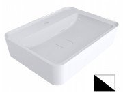 Раковина для ванной Miraggio Marrakesh 600 литой мрамор Miramarble белый/черный 00001 008