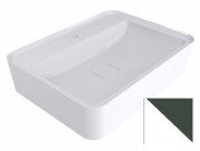 Раковина для ванної Miraggio Marrakesh 600 литий мармур Miramarble білий/ялицевий зелений матовий 0000753