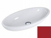 Раковина для ванной Miraggio Nice 59,5х29,7 см литой мрамор Miramarble карминно-красный 0000324