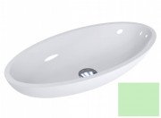 Раковина для ванної Miraggio Nice 59,5 х29, 7 см литий мармур Miramarble пастельно-зелений 0000327