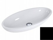 Раковина для ванної Miraggio Nice 59,5х29,7 см литий мармур Miramarble чорний матовий 0000332