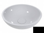 Раковина для ванної Miraggio Palermo Ø49,7 см литий мармур Miramarble чорний матовий 0000340