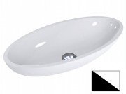 Раковина для ванної Miraggio Nice 59,5х29,7 см мармур мармур Miramarble білий/чорний матовий 0000947