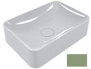 Раковина для ванной Miraggio Debora 50х35 см литой мрамор Miramarble бледно-зеленый 0001180