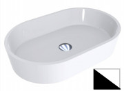 Раковина для ванної Miraggio Sorrento 55х35,1 см литий мармур Miramarble білий/чорний матовий 0000621