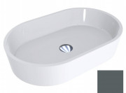 Раковина для ванной Miraggio Sorrento 55х35,1 см литой мрамор Miramarble базальтово-серый матовый 0000968