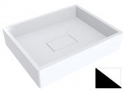 Раковина для ванної Miraggio Capri 49,4х39,5 см лита мармур Miramarble білий/чорний матовий 0000764