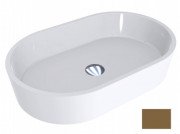 Раковина для ванної Miraggio Sorrento 55х35,1 см мармур мармур Miramarble перловий-золотий 0000348