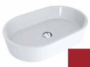 Раковина для ванної Miraggio Sorrento 55х35,1 см литий мармур Miramarble кармінно-червоний 0000350