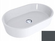 Раковина для ванної Miraggio Sorrento 55х35,1 см литий мармур Miramarble антрацитово-сірий 0000351