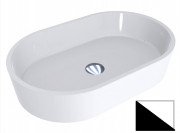 Раковина для ванної Miraggio Sorrento 55х35,1 см литий мармур Miramarble білий/чорний матовий 0000621