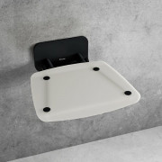 Сидіння для душу Ravak Ovo B II Опал напівпрозорий білий/чорний B8F0000060